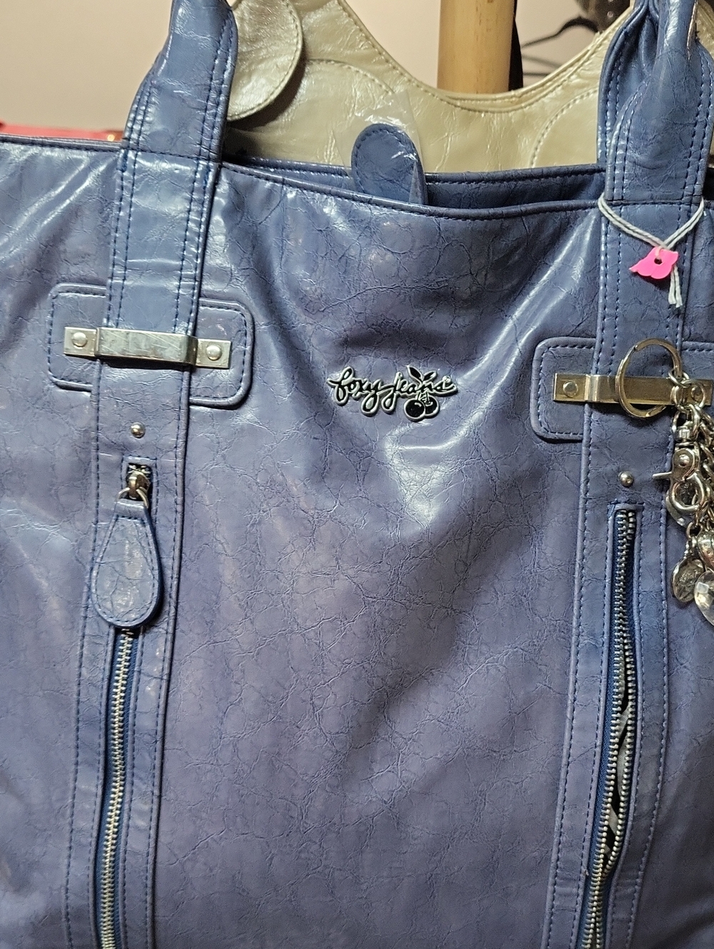 Lavender Tote Bag with Charm